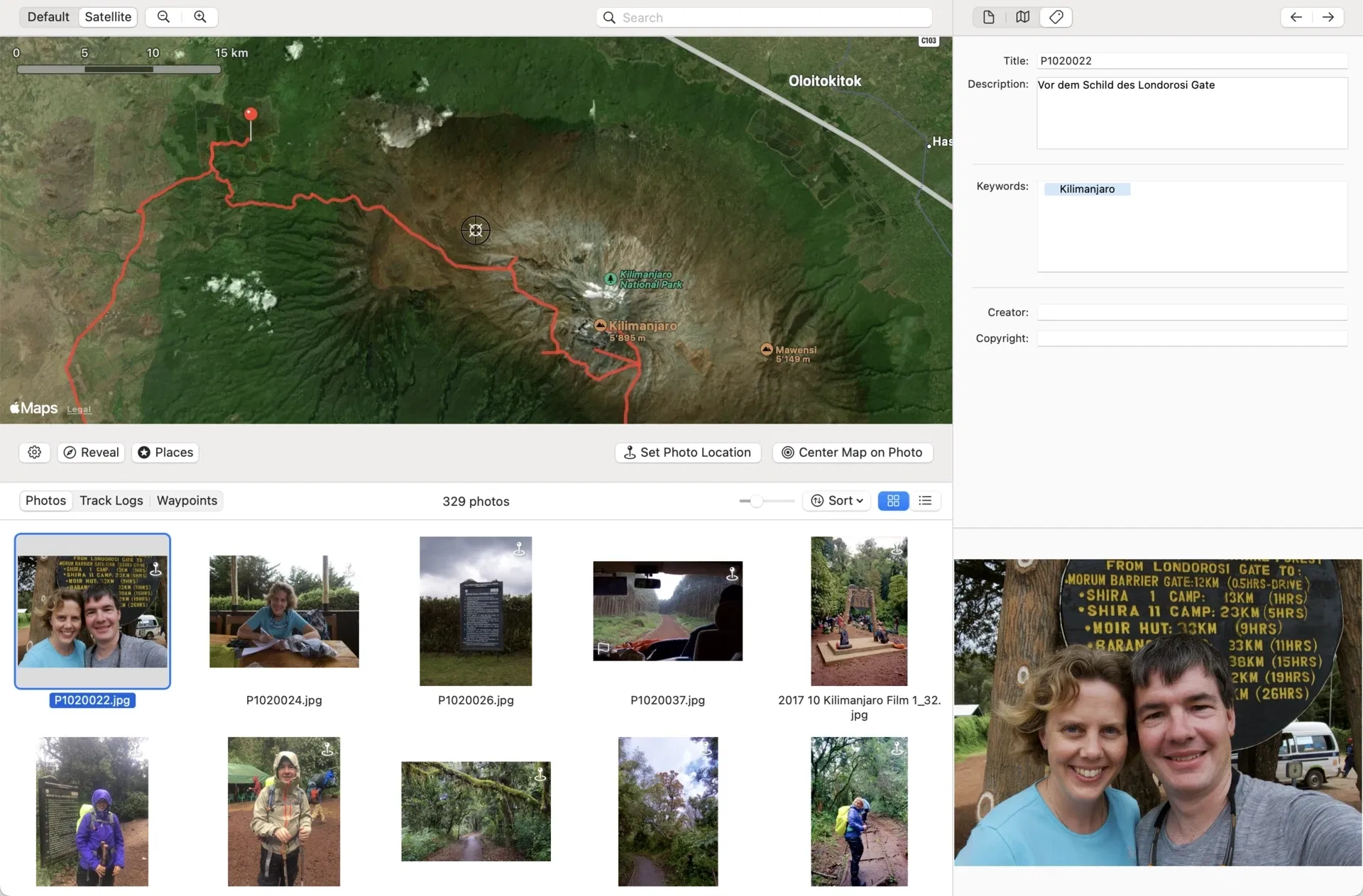 Screenshot: Kilimanjaro Lemosho Trail